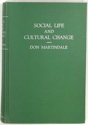 Item #s0008412 Social Life and Cultural Change. Don Martindale