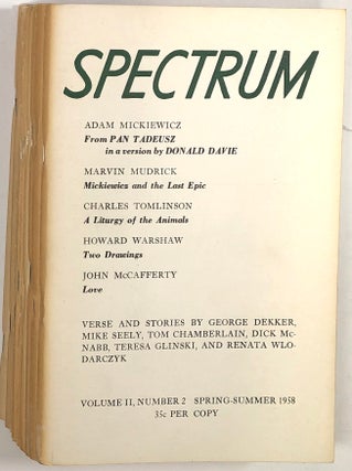 Item #s0008684 Spectrum; Collection of 10 early issues; Spring-Summer 1958 (Vol. II, No. 2) -...