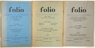 Item #s0008693 Folio; Collection of 3 early issues; Winter 1957 (Vol. XXIII, No. 1), Spring 1958...