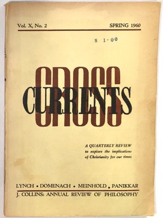 Item #s0008791 Cross Currents; A Quarterly Review to explore the implications of Christianity for...