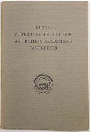 Item #s0009074 Kungl, Vitterhets Historie och Antikvitets Akademiens Fastigheter; Av antikvarisk...