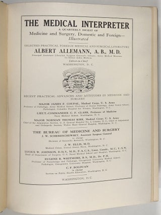 The Medical Interpreter A Quarterly Digest of Medicine and Surgery, Domestic and Foreign, Illustrated...3 Vols.--Number-One, Number-Two, and Number-Three