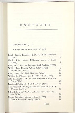 A Century of Whitman Criticism
