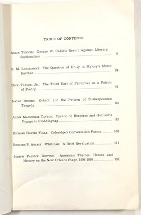 Tulane Studies in English, Volume V