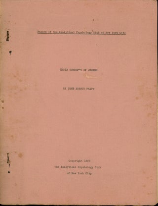 Item #z010800 Early Concepts of Jahweh (Papers of the Analytical Psychology Club of New York...