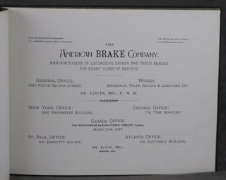 The American Brake Company Locomotive Driver and Truck Brake Catalogue, 1900