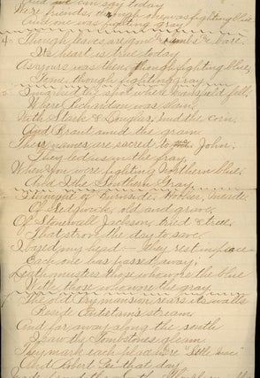 Item #z010998 Handwritten Copy of Antietam, September '62. Sherman D. Richardson