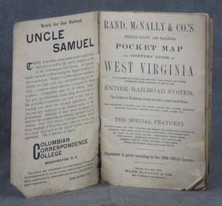 Rand, McNally, & Co's Indexed Country and Railroad Pocket Map and Shipping Guide of West Virginia, Accompanied by a New and Original Compilation and Ready Reference Index, Showing in Detail the Entire Railroad System, The Express Company Doing Business over each Road, and Accurately Locating all Cities, Towns, Post Offices, Railroad Stations, Villages, Counties, Islands, Lakes, Rivers, &c.