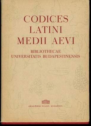 Item #z011079 Codices Latini Medii Aevi, Bibliothecae Universitatis Budapestinensis. Ladislaus...