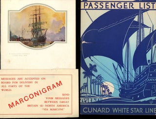 Lot of Menus, Passenger List, Cruise Periodical, and Other Items from a Cruise Aboard the Cunard-White Star M.V. Georgic to the West Indies, 1936