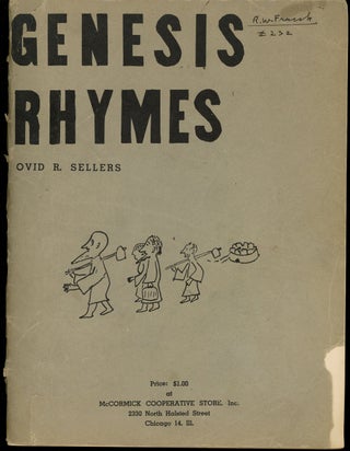 Item #z011336 Genesis Rhymes, Inscribed by Sellers. Ovid R. Sellers