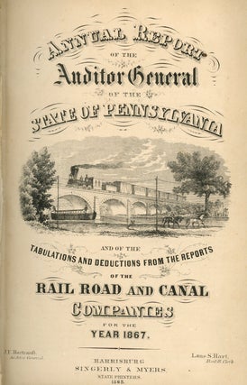 Item #z011730 Annual Report of the Auditor General of the State of Pennsylvania, and of the...