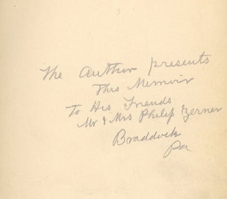 Item #z011820 Memoir and Personal Recollection of J.B. Corey, Inscribed by Corey. James B. Corey