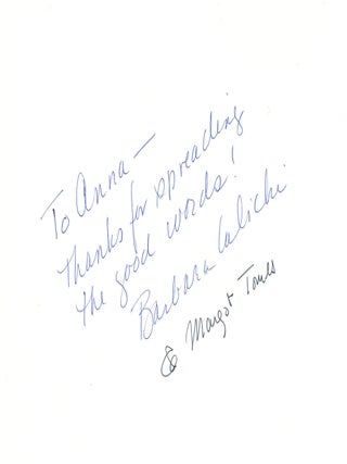 If There Were Dreams to Sell, Inscribed by Barbara Lalicki and Margot Tomes