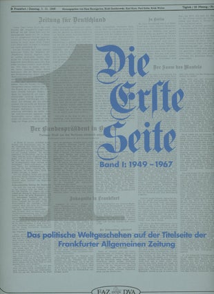 Item #z011980 Die Erste Seite: Das Politische Weltgeschehen auf der Titelseite der Frankfurter...