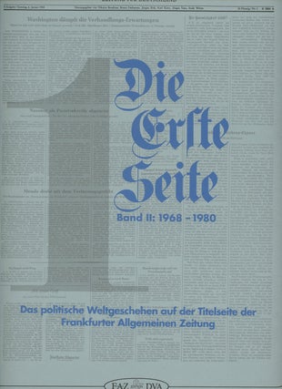 Item #z011981 Die Erste Seite: Das Politische Weltgeschehen auf der Titelseite der Frankfurter...