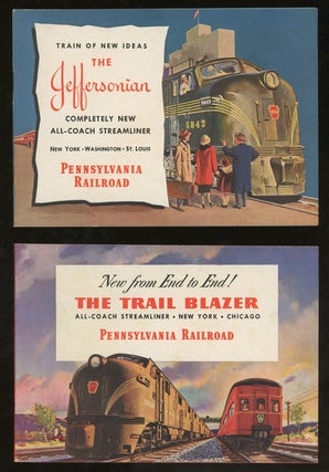 Item #z012689 Two Advertisement Pamphlets for Pennsylvania Railroad All-Coach Steamliners,...