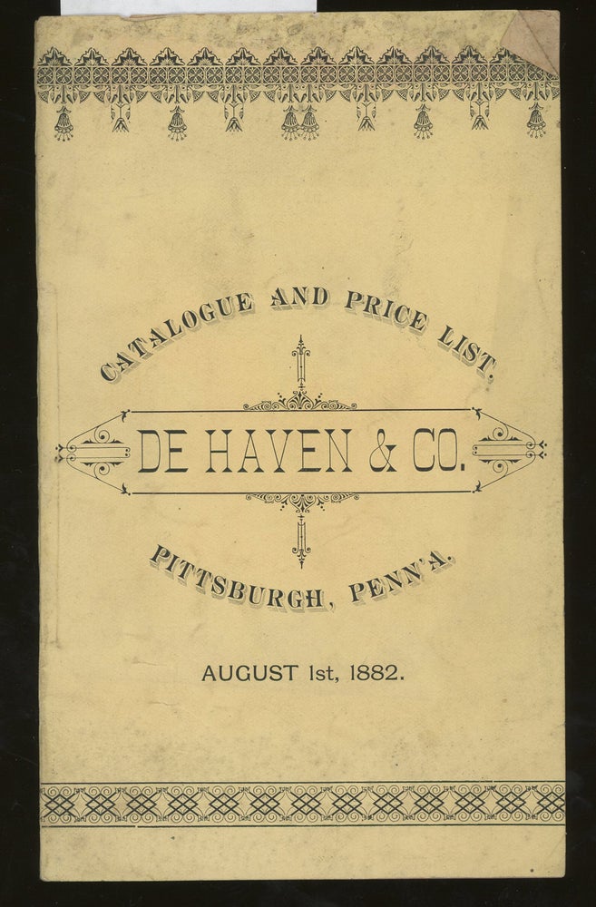 Item #z012856 Keystone Stove Works, Catalogue and Price List of De Haven and Co. Manufacturers of Portable Ranges, Cooking, Parlor, and Heating Stoves, grate Fronts, Sugar Kettles, &c. August, 1882. De Haven and Co.