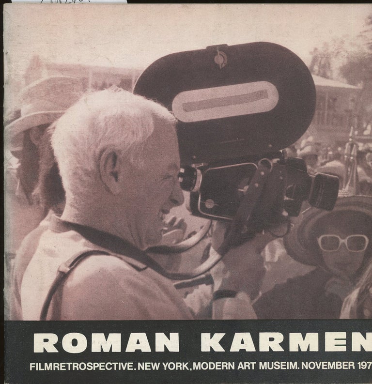 Item #z012907 Roman Karmen, Filmretrospective (Exhibition Catalog). Roman Karmen.