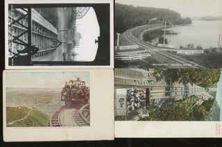 Group of 19 Train and Trolley Post Cards