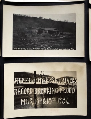 Group of 46 Western Pennsylvania Real Photo Postcards, Most of the St. Patrick's Day Flood, 1936
