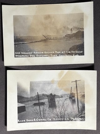 44 RPPCs Western PA & Pittsburgh 1936 flood; Real Photo Postcards