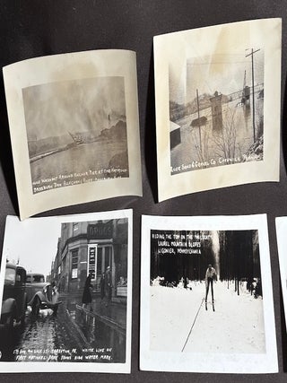 44 RPPCs Western PA & Pittsburgh 1936 flood; Real Photo Postcards