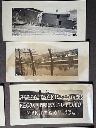 44 RPPCs Western PA & Pittsburgh 1936 flood; Real Photo Postcards