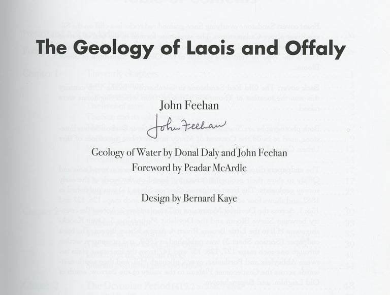 Item #z013684 The Geology of Laois and Offaly, Signed by John Feehan. John Feehan.