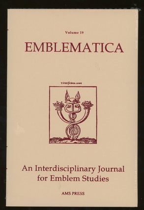 Item #z014395 Emblematica, An Interdisciplinary Journal for Emblem Studies, Volume 19, 2012....