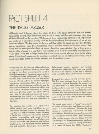 Fact Sheets, Bureau of Narcotics and Dangerous Drugs