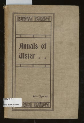 Item #z015009 Annals of Ulster (From 1790-1798). Samuel McSkimin, E. J. McCrum