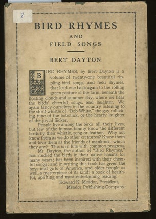 Item #z015127 Bird Rhymes and Field Songs. Bert Dayton