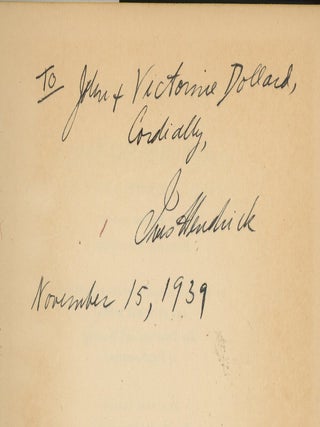 Item #z015255 Facts and Theories of Psychoanalysis, INSCRIBED by Ives Hendrick to John Dollard....