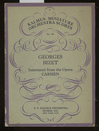 Item #z015423 Intermezzi From the Opera Carmen (Kalmus Miniature Orchestra Scores). Georges Bizet