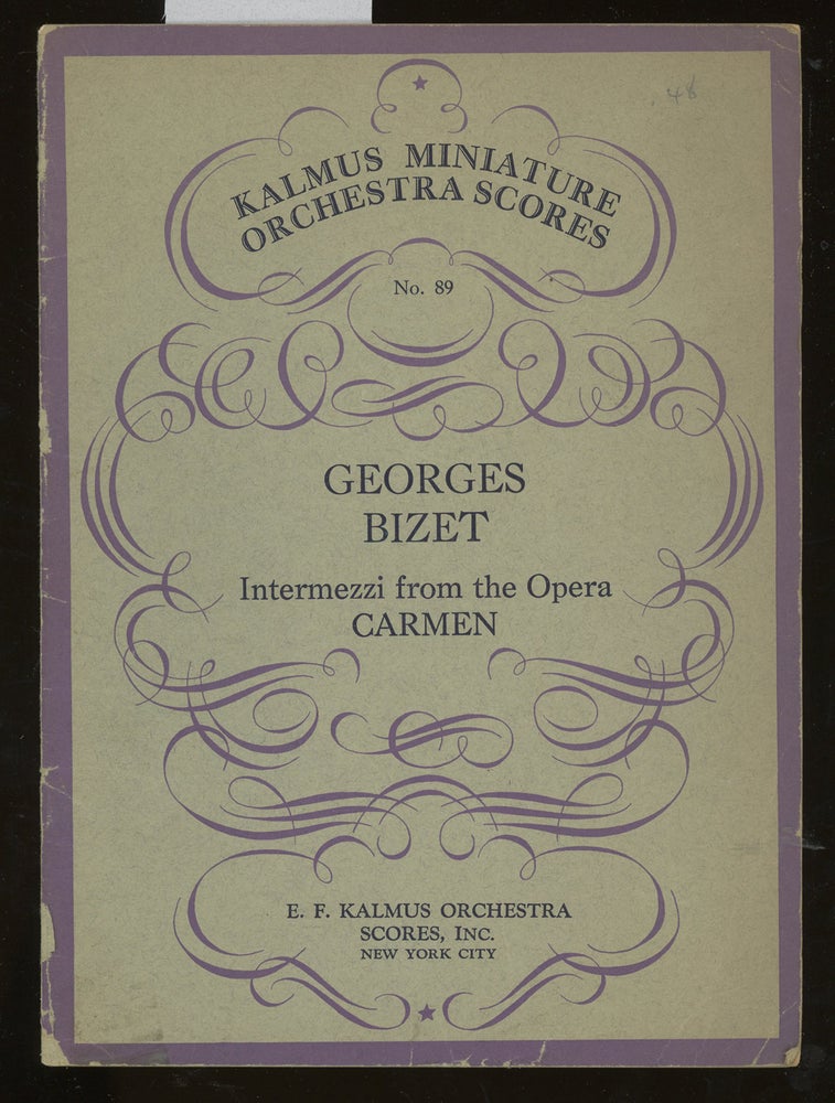 Item #z015423 Intermezzi From the Opera Carmen (Kalmus Miniature Orchestra Scores). Georges Bizet.