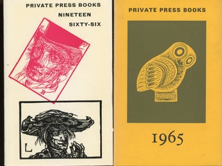 Item #z015433 Eleven Issues of Private Press Books, 1965-1975. David Chambers, Peter Hoy Roderick...