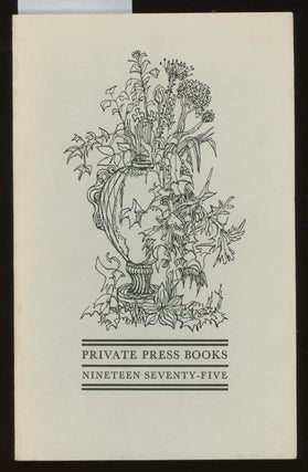Eleven Issues of Private Press Books, 1965-1975