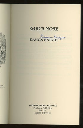 Item #z015515 Author's Choice Monthly Issue 21: God's Nose, SIGNED by Damon Knight. Damon Knight