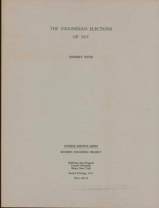 Item #z015661 The Indonesian Elections of 1955. Herbert Feith
