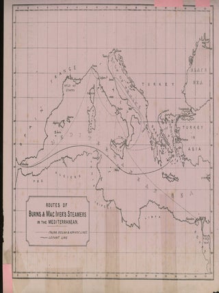 Cunard Line Sailing Schedule and Rates of Passage, Italian and Sicilian and Adriatic Lines, With Letter of Transmittal on Burns and Mac Iver Letterhead