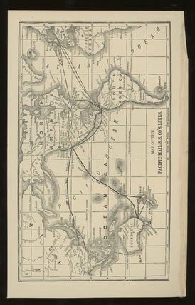 Pacific Mail Steamship Company Rates of Passage and Map of Routes from New York to South Pacific Ports, c. 1877