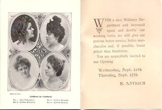 Paris 1900 Millinery Salon: Showing the Leading Designs by the Great Parisian Modistes. Fall and Winter, 1900-1901.