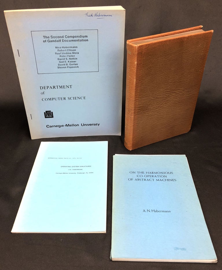 Item #z03211 Lot of 4 A. N. Habermann volumes from his own collection: Introduction to Operating System Design; On the Harmonious Co-Operation of Abstract Machines; Operating System Structures; The Second Compendium of Gandalf Documentation. A. N. Habermann.