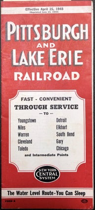 Item #z04565 Pittsburgh and Lake Erie Rail Road Time Tables: Effective April 25, 1948....