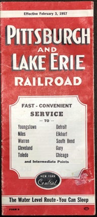 Item #z04568 Pittsburgh and Lake Erie Rail Road Time Tables: Effective February 3, 1957....
