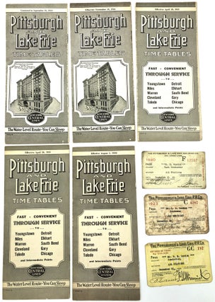 Item #z04571 5 Pittsburgh and Lake Erie Rail Road Time Tables, 1934-1938: September 30, 1934;...