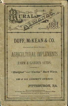 Item #z04623 The Rural Almanac for the Year 1881; Calculated for Boston, Pittsburgh, and New...