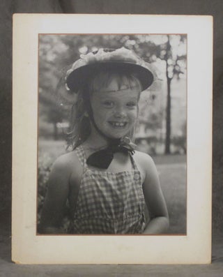 Original Photograph of a Young Girl Wearing a Hat by O. E. Romig