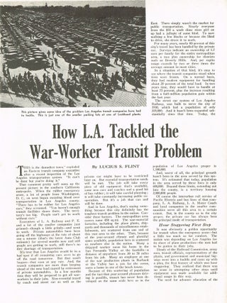 The New, Ten-Unit "Bus Library", including Wartime Maintenance Methods, Shop and Garage Short-Cuts, Maintenance Men's Guide to Conservation, Salvage, and Substitute Materials, Solutions to Wartime Rubber and Fuel Problems, Successful Bus Operating Practices, Practical Bus Management, Bus Industry Buyer's Guide, Detailed Mechanical Specifications Including Late Wartime Models, Ideas for the Bus Traffic Man, and Bus Advertising and Sales Promotion